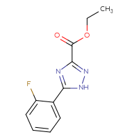 Chemical structure of ethyl 5-(2-fluorophenyl)-1H-1,2,4-triazole-3-carboxylate - CSSB00005751240