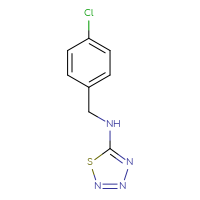 Chemical structure of N-[(4-chlorophenyl)methyl]-1,2,3,4-thiatriazol-5-amine - CSSB00020954996