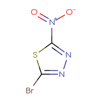 Chemical structure of 2-bromo-5-nitro-1,3,4-thiadiazole - CSSB00015236694