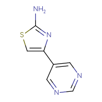 Chemical structure of 4-(pyrimidin-5-yl)-1,3-thiazol-2-amine - CSSB00012183266