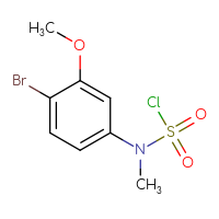 Chemical structure of N-(4-bromo-3-methoxyphenyl)-N-methylsulfamoyl chloride - CSSB14855955542