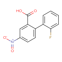 Chemical structure of 2'-fluoro-4-nitro-[1,1'-biphenyl]-2-carboxylic acid - CSSB00137320472