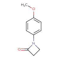 Chemical structure of 1-(4-methoxyphenyl)azetidin-2-one - CSSB00000698811