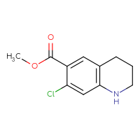 Chemical structure of methyl 7-chloro-1,2,3,4-tetrahydroquinoline-6-carboxylate - CSSB03554833499