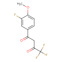 Chemical structure of 4,4,4-trifluoro-1-(3-fluoro-4-methoxyphenyl)butane-1,3-dione - CSSB00000648844