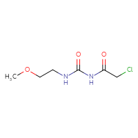 Chemical structure of 3-(2-chloroacetyl)-1-(2-methoxyethyl)urea - CSSB00000184195