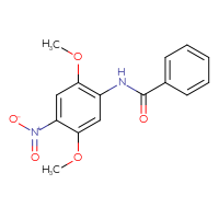 Chemical structure of N-(2,5-dimethoxy-4-nitrophenyl)benzamide - CSSB06456696716