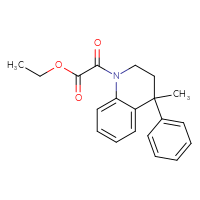 Chemical structure of ethyl 2-(4-methyl-4-phenyl-1,2,3,4-tetrahydroquinolin-1-yl)-2-oxoacetate - CSSB00020598252