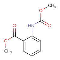 Chemical structure of methyl 2-[(methoxycarbonyl)amino]benzoate - CSSB00011256802