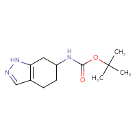 Chemical structure of tert-butyl N-(4,5,6,7-tetrahydro-1H-indazol-6-yl)carbamate - CSSB00010071894