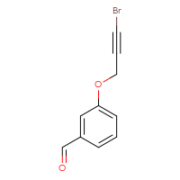 Chemical structure of 3-[(3-bromoprop-2-yn-1-yl)oxy]benzaldehyde - CSSB00154021826