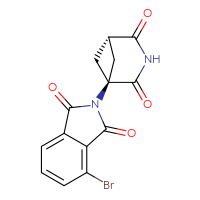 Chemical structure of 4-bromo-2-[(1r,5r)-2,4-dioxo-3-azabicyclo[3.1.1]heptan-1-yl]-2,3-dihydro-1H-isoindole-1,3-dione - CSSB06741647215