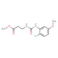 Chemical structure of methyl 3-{[(2-chloro-5-methoxyphenyl)carbamoyl]amino}propanoate - CSSB02018894147