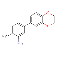 Chemical structure of 5-(2,3-dihydro-1,4-benzodioxin-6-yl)-2-methylaniline - CSSB00003142696