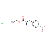 Chemical structure of ethyl (2R)-2-amino-3-(4-nitrophenyl)propanoate hydrochloride - CSSB00020670078