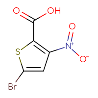 Chemical structure of 5-bromo-3-nitrothiophene-2-carboxylic acid - CSSB00000720342