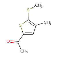 Chemical structure of 1-[4-methyl-5-(methylsulfanyl)thiophen-2-yl]ethan-1-one - CSSB20813995611