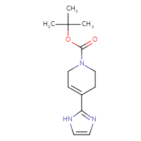 Chemical structure of tert-butyl 4-(1H-imidazol-2-yl)-1,2,3,6-tetrahydropyridine-1-carboxylate - CSSB00117351258