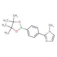 Chemical structure of 1-methyl-2-[4-(4,4,5,5-tetramethyl-1,3,2-dioxaborolan-2-yl)phenyl]-1H-imidazole - CSSB00010986346