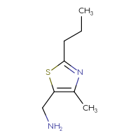 Chemical structure of 1-(4-methyl-2-propyl-1,3-thiazol-5-yl)methanamine - CSSB00011671197