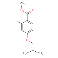 Chemical structure of methyl 2-fluoro-4-(2-methylpropoxy)benzoate - CSSB00010126660
