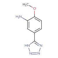 Chemical structure of 2-methoxy-5-(1H-1,2,3,4-tetrazol-5-yl)aniline - CSSB00000090374
