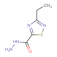 Chemical structure of 3-ethyl-1,2,4-thiadiazole-5-carbohydrazide - CSSB15023976000