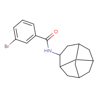 Chemical structure of 3-bromo-N-{tricyclo[4.3.1.1³,⁸]undecan-4-yl}benzamide - CSSB21432561680