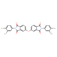 Chemical structure of 2-(3,4-dimethylphenyl)-5-{[2-(3,4-dimethylphenyl)-1,3-dioxo-2,3-dihydro-1H-isoindol-5-yl]oxy}-2,3-dihydro-1H-isoindole-1,3-dione - CSSB00121722344