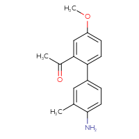 Chemical structure of 1-{4'-amino-4-methoxy-3'-methyl-[1,1'-biphenyl]-2-yl}ethan-1-one - CSSB06589825836