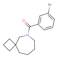 Chemical structure of 6-(3-bromobenzoyl)-6-azaspiro[3.6]decane - CSSB01142499839