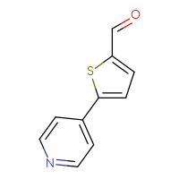 Chemical structure of 5-(pyridin-4-yl)thiophene-2-carbaldehyde - CSSB00000050719