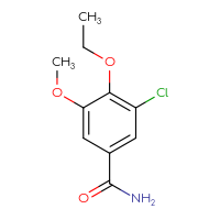Chemical structure of 3-chloro-4-ethoxy-5-methoxybenzamide - CSSB00000003293