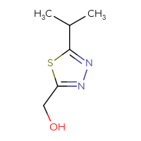 Chemical structure of [5-(propan-2-yl)-1,3,4-thiadiazol-2-yl]methanol - CSSB00009989575