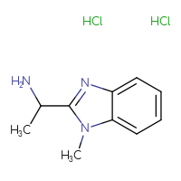Chemical structure of 1-(1-methyl-1H-1,3-benzodiazol-2-yl)ethan-1-amine dihydrochloride - CSSB00000756682