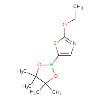 Chemical structure of 2-ethoxy-5-(4,4,5,5-tetramethyl-1,3,2-dioxaborolan-2-yl)-1,3-thiazole - CSSB00010255416