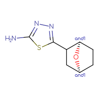 Chemical structure of rac-5-[(1R,4S)-7-oxabicyclo[2.2.1]heptan-2-yl]-1,3,4-thiadiazol-2-amine - CSSB02126672651