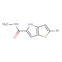 Chemical structure of 2-bromo-N-methyl-4H-thieno[3,2-b]pyrrole-5-carboxamide - CSSB01213056357
