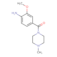 Chemical structure of 2-methoxy-4-(4-methylpiperazine-1-carbonyl)aniline - CSSB00008647945