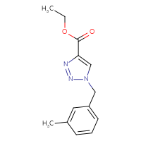 Chemical structure of ethyl 1-[(3-methylphenyl)methyl]-1H-1,2,3-triazole-4-carboxylate - CSSB00046098725