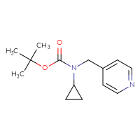 Chemical structure of tert-butyl N-cyclopropyl-N-[(pyridin-4-yl)methyl]carbamate - CSSB00011924006