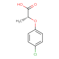 Chemical structure of (2R)-2-(4-chlorophenoxy)propanoic acid - CSSB00013033563