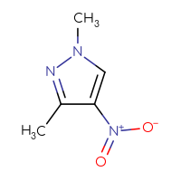 Chemical structure of 1,3-dimethyl-4-nitro-1H-pyrazole - CSSB00000014260