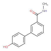 Chemical structure of 4'-hydroxy-N-methyl-[1,1'-biphenyl]-3-carboxamide - CSSB00020631663