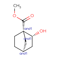 Chemical structure of rac-methyl (1R,2S,4R)-2-hydroxybicyclo[2.2.1]heptane-1-carboxylate - CSSB06359015248