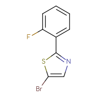 Chemical structure of 5-bromo-2-(2-fluorophenyl)-1,3-thiazole - CSSB00010255780