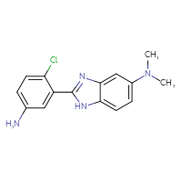 Chemical structure of 2-(5-amino-2-chlorophenyl)-N,N-dimethyl-1H-1,3-benzodiazol-5-amine - CSSB00015189084