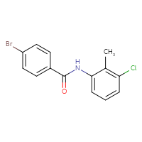 Chemical structure of 4-bromo-N-(3-chloro-2-methylphenyl)benzamide - CSSB00000580832