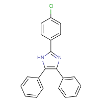 Chemical structure of 2-(4-chlorophenyl)-4,5-diphenyl-1H-imidazole - CSSB00027771953