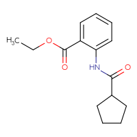 Chemical structure of ethyl 2-cyclopentaneamidobenzoate - CSSB00047631795